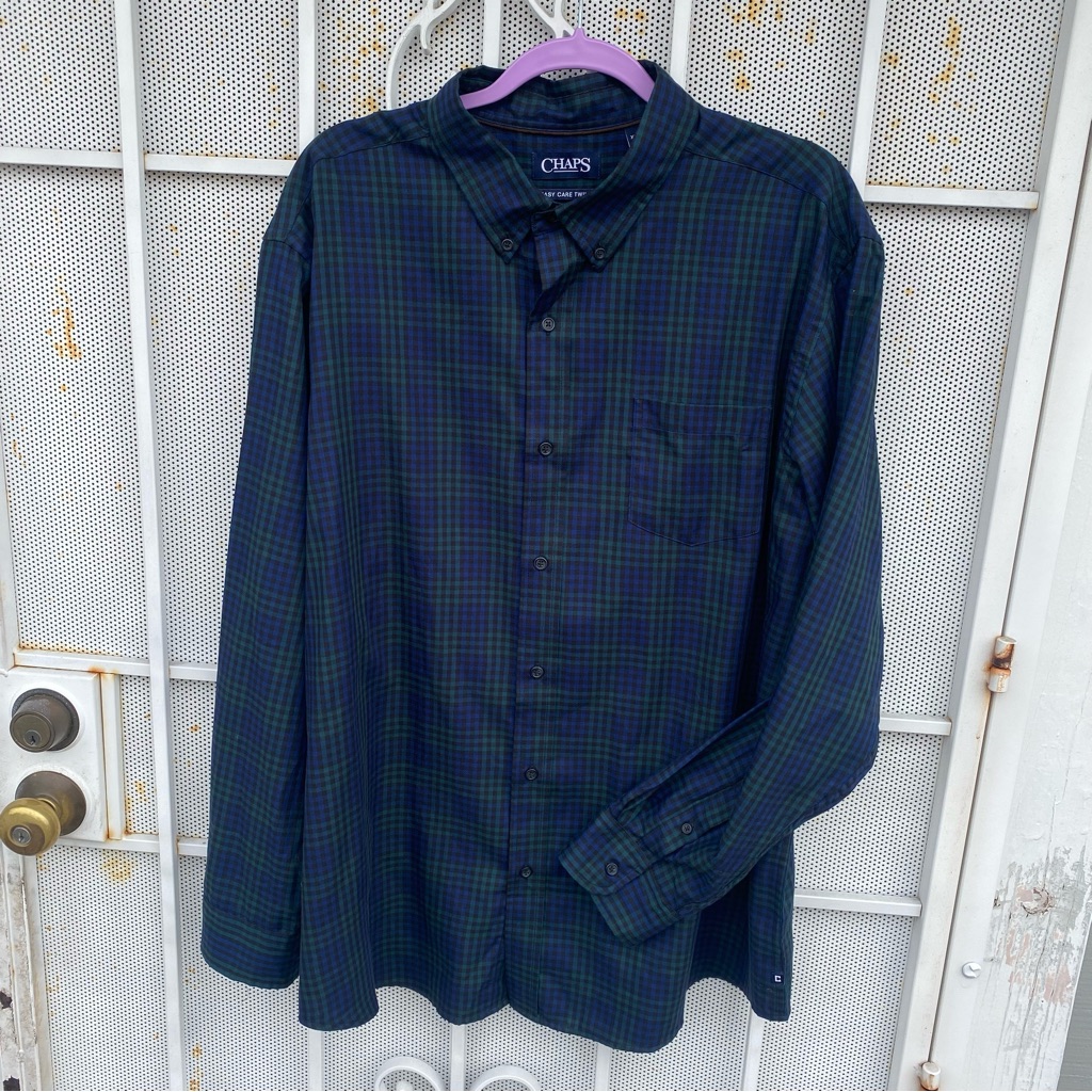 Chaps Mens Size Xxl Long Sleeve Button Up Shirt